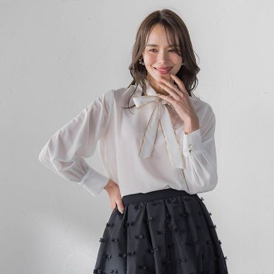 Viaggio Blu フェミニッシュデシンブラウス フェミニッシュデシンブラウス | Viaggio Blu (Women)/ビアッジョ