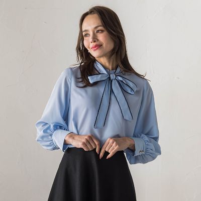 Viaggio Blu フェミニッシュデシンブラウス フェミニッシュデシンブラウス | Viaggio Blu (Women)/ビアッジョ