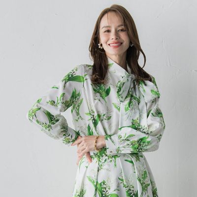 Viaggio Blu ビアッジョブルー スズランプリントブラウス スズランプリントブラウス | Viaggio Blu (Women)/ビアッジョブルー