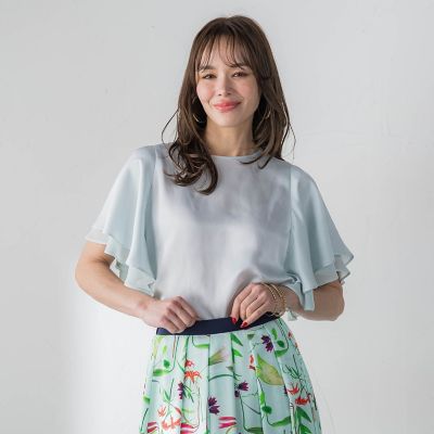 ＜Viaggio Blu (Women)＞ラッフルスリーブブラウス