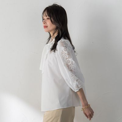 ●格安●ロートレアモン　高級ブラウス　検）ビアッジョブルー　ビッキー　イエナ 袖レースブラウス | Viaggio Blu (Women)/ビアッジョブルー | 三越