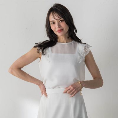 ＜Viaggio Blu (Women)＞ルフィネレノクロスブラウス