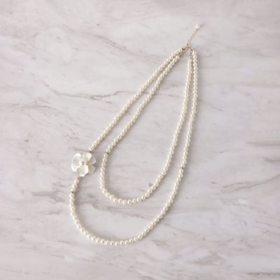 ＜Viaggio Blu (Women)＞フラワーパール調ネックレス