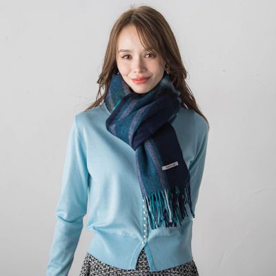 ＜Viaggio Blu (Women)＞チェックマフラー