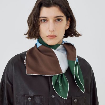 sense the pebble Carmel シルクスカーフ