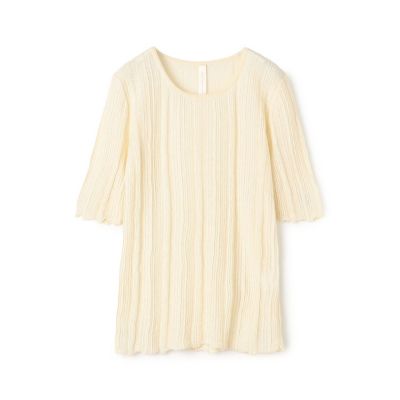 ＜GALERIE VIE (Women)＞Ｌａｕｒｅｎ　Ｍａｎｏｏｇｉａｎ　ＰＬＩＳＳＥ　ハーフスリーブプルオーバー