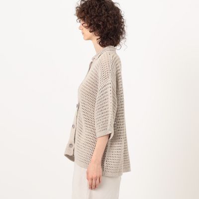 LAUREN MANOOGIAN NET シャツカーディガン