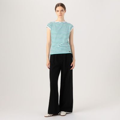 【別注】Ｌｅ　ｍｉｎｏｒ×ＧＡＬＥＲＩＥ　ＶＩＥ　ボートネックフレンチスリーブトップス