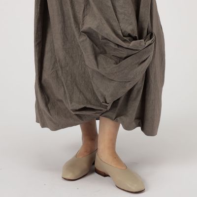 【新品同様】LAUREN MANOOGIAN　スカート　ツイスト　コットンリネン LAUREN MANOOGIAN TWIST ギャザースカート