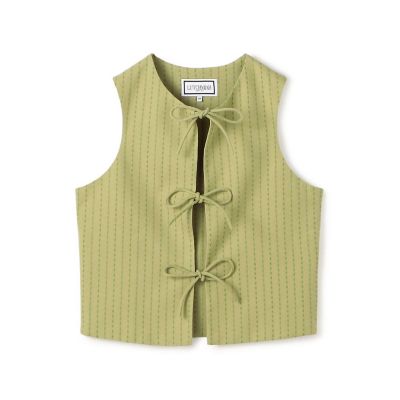 GALERIE VIE (Women)/ギャルリー・ヴィー LUTCHMIAH JACQUARD RIBBON ベスト 54グリーンケイ トップス【三越伊勢丹/公式】