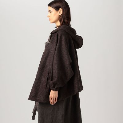 送料無料】HAVERSACK ウールナイロン ポンチョ