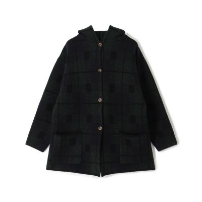 【送料無料】GALERIE VIE (Women)/ギャルリー・ヴィー V::room タータンチェック フーデッドコート 68ネイビーケイ アウター【三越伊勢丹/公式】