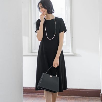＜LAUTREAMONT (Women)＞ソアパールパネル切り替えワンピース≪洗濯機で洗える≫