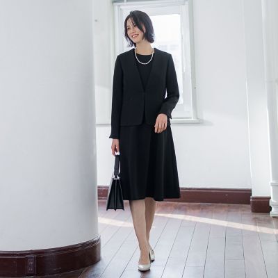 ソアパールパネル切り替えワンピース≪洗濯機で洗える≫