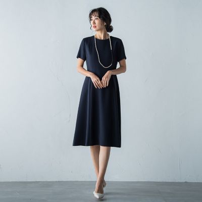 ソアパールパネル切り替えワンピース≪洗濯機で洗える≫