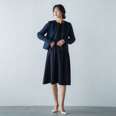 ソアパールパネル切り替えワンピース≪洗濯機で洗える≫
