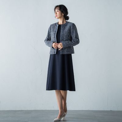 ソアパールパネル切り替えワンピース≪洗濯機で洗える≫