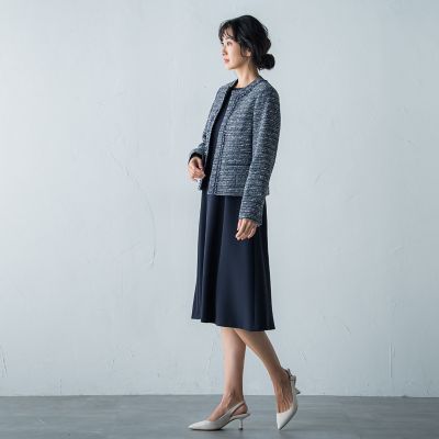 ソアパールパネル切り替えワンピース≪洗濯機で洗える≫