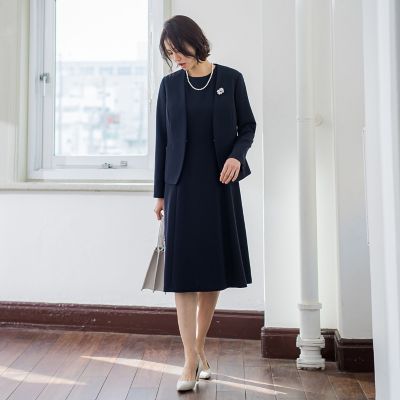 ソアパールパネル切り替えワンピース≪洗濯機で洗える≫