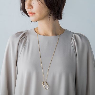 パールボタンフレアワンピース≪洗える≫