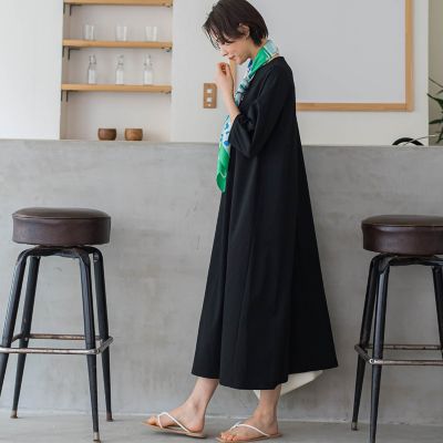 【ＷＥＢ限定】【ロング丈あり】ベルト付きタックスリーブワンピース≪洗える≫