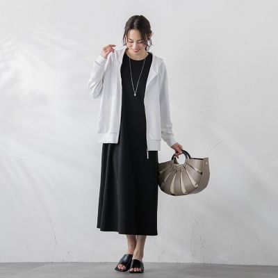 【ＷＥＢ限定】【ロング丈あり】ベルト付きタックスリーブワンピース≪洗える≫