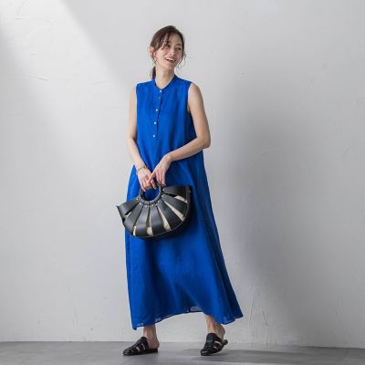 カタログ掲載】ルランゼフィールノースリーブワンピース≪洗える