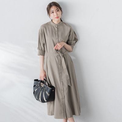 LAUTREAMONT (Women)/ロートレアモン ベルト付きドライタッチワンピース&#8810;接触冷感/洗濯機で洗える&#8811; 19カーキ ワンピース・ドレス【三越伊勢丹/公式】