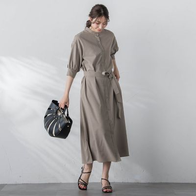 ＜LAUTREAMONT (Women)＞【ＷＥＢ限定】【新色追加】【１１号あり】ベルト付きドライタッチワンピース≪接触冷感／洗濯機で洗える≫