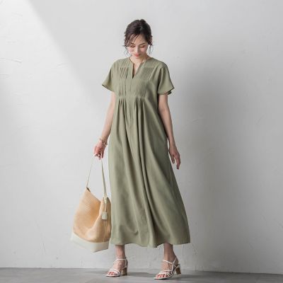 ＜LAUTREAMONT (Women)＞ピンタックタイプライターワンピース≪防シワ／ＵＶ／接触冷感／洗濯機で洗える≫