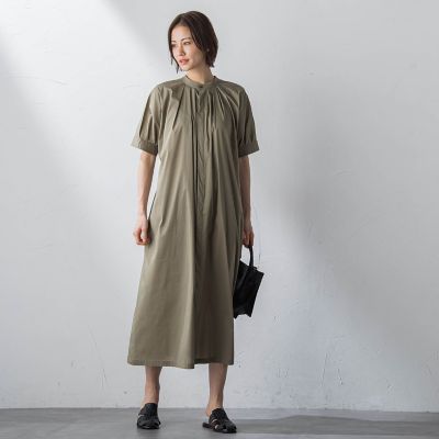 【ＷＥＢ限定】防シワベルト付きネックギャザーワンピース≪洗濯機で洗える≫