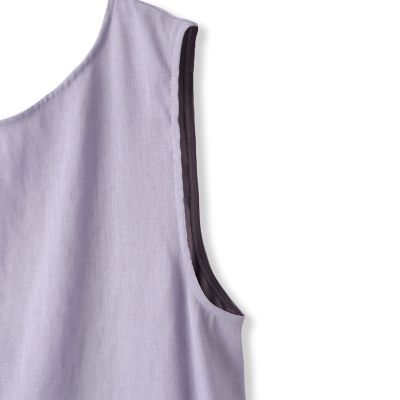 【ＷＥＢ＆一部店舗限定】麻調ボートネックフレアワンピース≪洗濯機で洗える≫