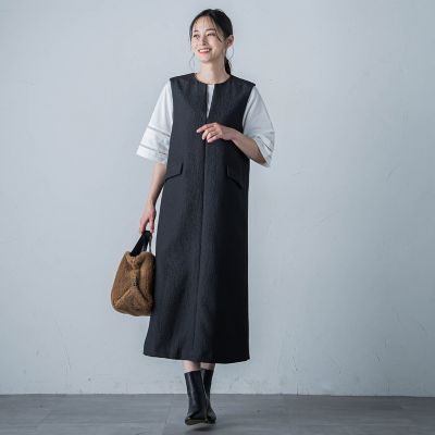 風通ジャガードワンピース≪洗濯機で洗える≫ | LAUTREAMONT (Women