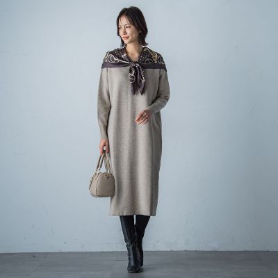 ＷＥＢ限定】Ｖネックニットワンピース≪手洗い可能≫ | LAUTREAMONT (Women)/ロートレアモン |  三越伊勢丹オンラインストア・通販【公式】