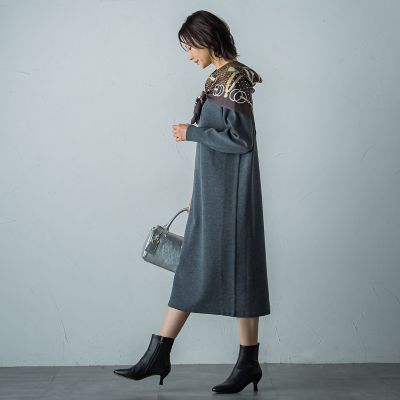 【ＷＥＢ限定】Ｖネックニットワンピース≪手洗い可能≫