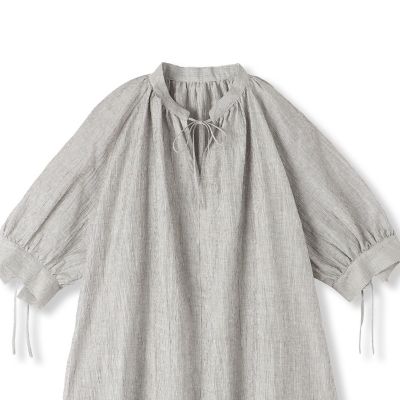 【一部店舗限定販売】リネンワッシャーワンピース≪洗濯機で洗える≫