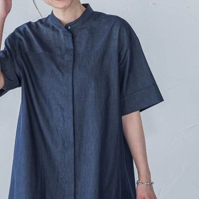 【ＷＥＢ限定】極上ライトデニムワンピース≪洗濯機で洗える≫