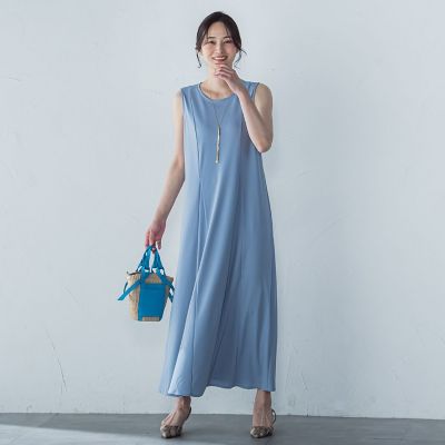 【ＷＥＢ限定】ひやさらシワレスワンピース≪洗濯機で洗える≫