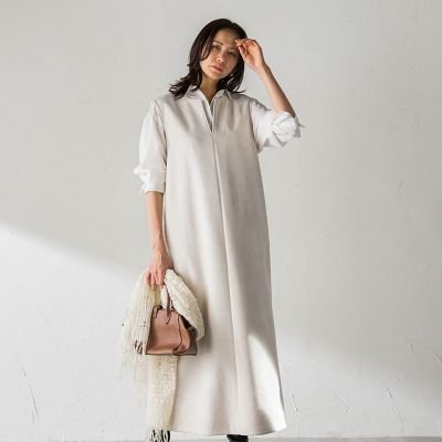 ＜LAUTREAMONT (Women)＞【ＷＥＢ限定】フェイクスエードワンピース≪洗える≫