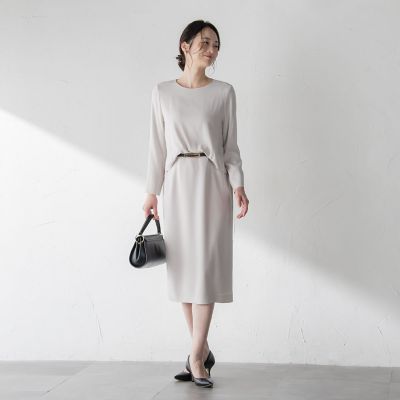 アチェローザバックサテンジョーゼットワンピース | LAUTREAMONT