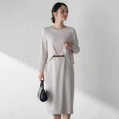 アチェローザバックサテンジョーゼットワンピース | LAUTREAMONT