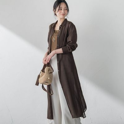 エッセンロートレアモン ❤︎ シャツワンピース ロングシャツ アサチョウボイルシャツワンピース | LAUTREAMONT (Women)/ロート