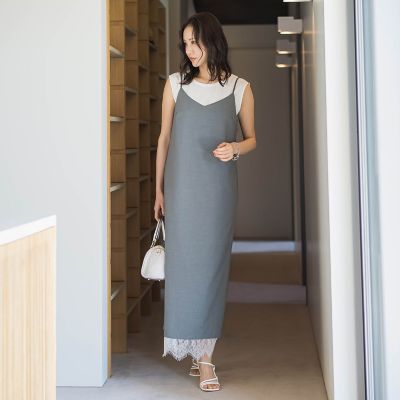 極美品✨️完売品 4万 ハウスオブロータスエヴァマン ティアードレースワンピース エディター東原妙子×LAUTREAMONT／レースワンピース