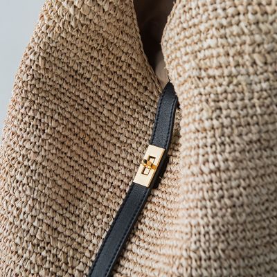 VIOLAd'ORO】ラフィアトートバッグ V－8698