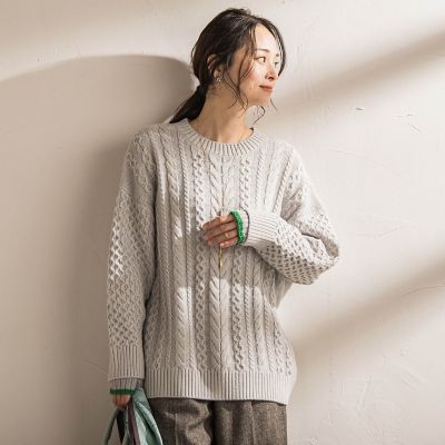 WEB限定】【WILLIAM BRUNTON】カシミヤラインニット