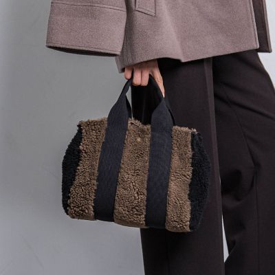 LAUTREAMONT (Women)/ロートレアモン【VIOLAd'ORO】フェイクムートン 2WAYトート ELMO/V-8966 10ブラウン 旅行用かばん・バッグ【三越伊勢丹/公式】