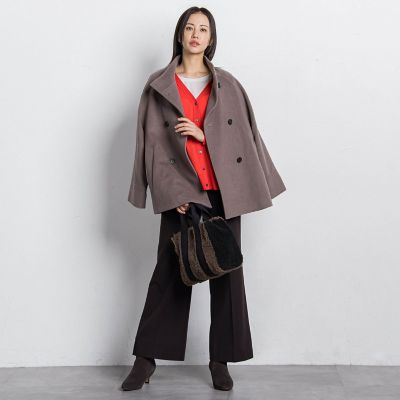 カシミヤ100% LAUTRE AMONT ロートレアモン ベルテッドコート L 