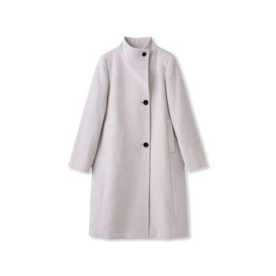 カシミヤ　ロングコート　白　ホワイト　ウール プレミアムウールカシミヤロングコート | LAUTREAMONT (Women)/ロート