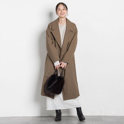 【超美品】LAUTREAMONT ベージュコート エディター東原妙子 × LAUTREAMONT ／中綿オーバーコート
