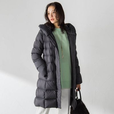 ロートレアモン ロング丈 ダウンコート ネイビー ロートレアモン